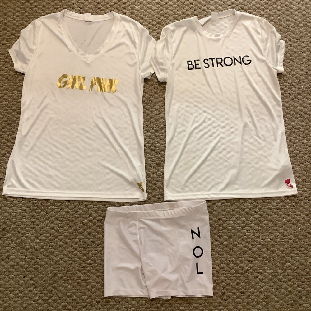 Juniors Girl Power Tee & Shorts Preloved Size M